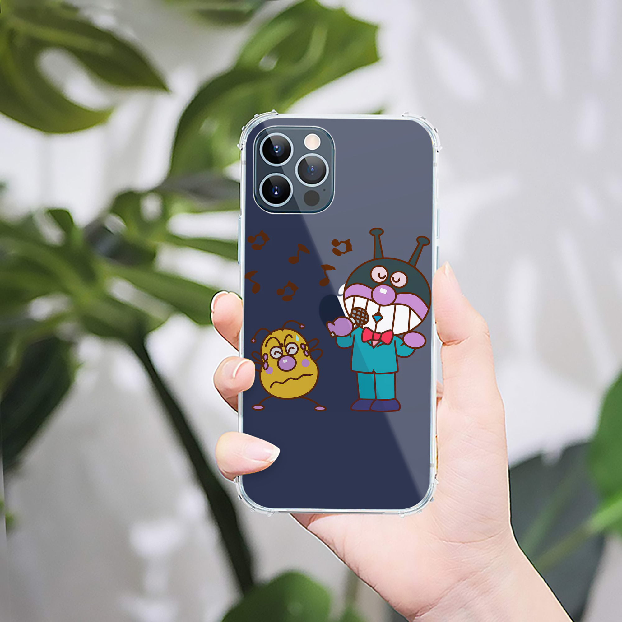 （画像用） アンパンマン Anpanman 【iPhone 12シリーズ対応】透明スマホケース（クリアソフトケース）